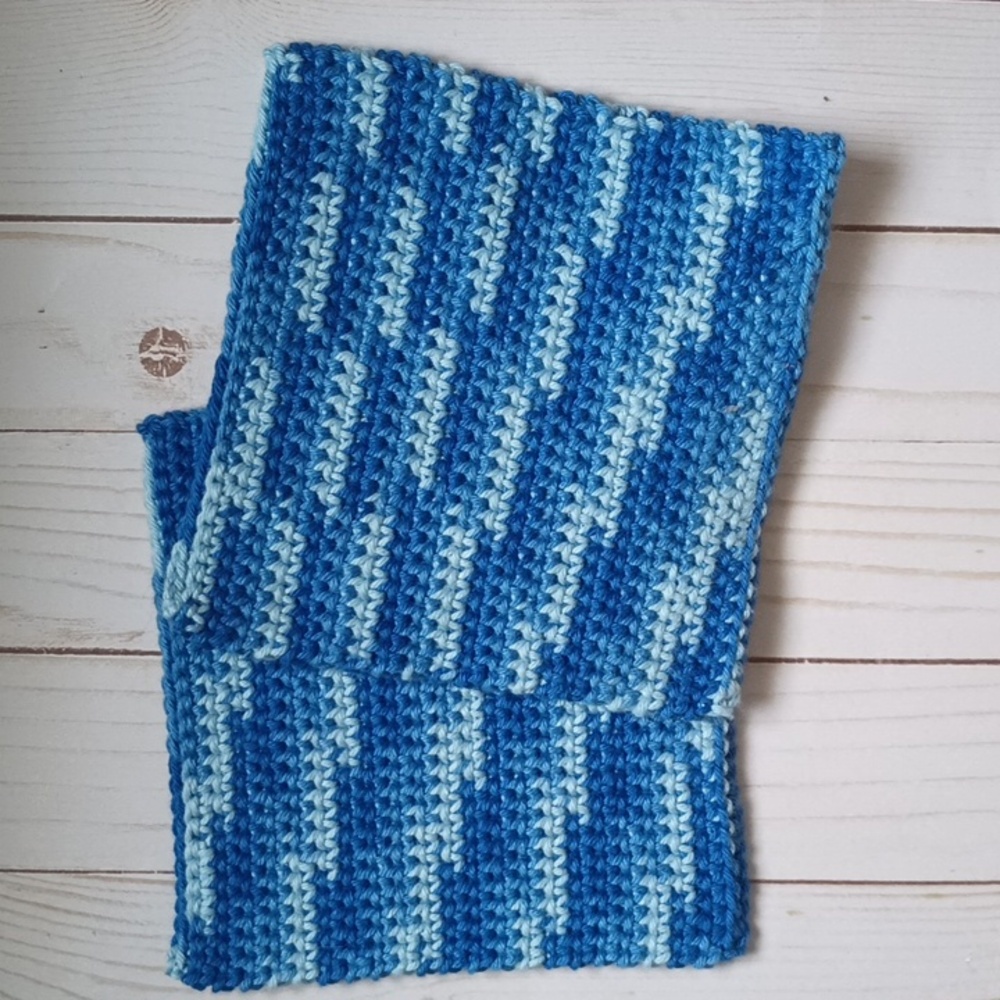 Handmade crocheted cotton pot holders. 2 pot holders in the set.